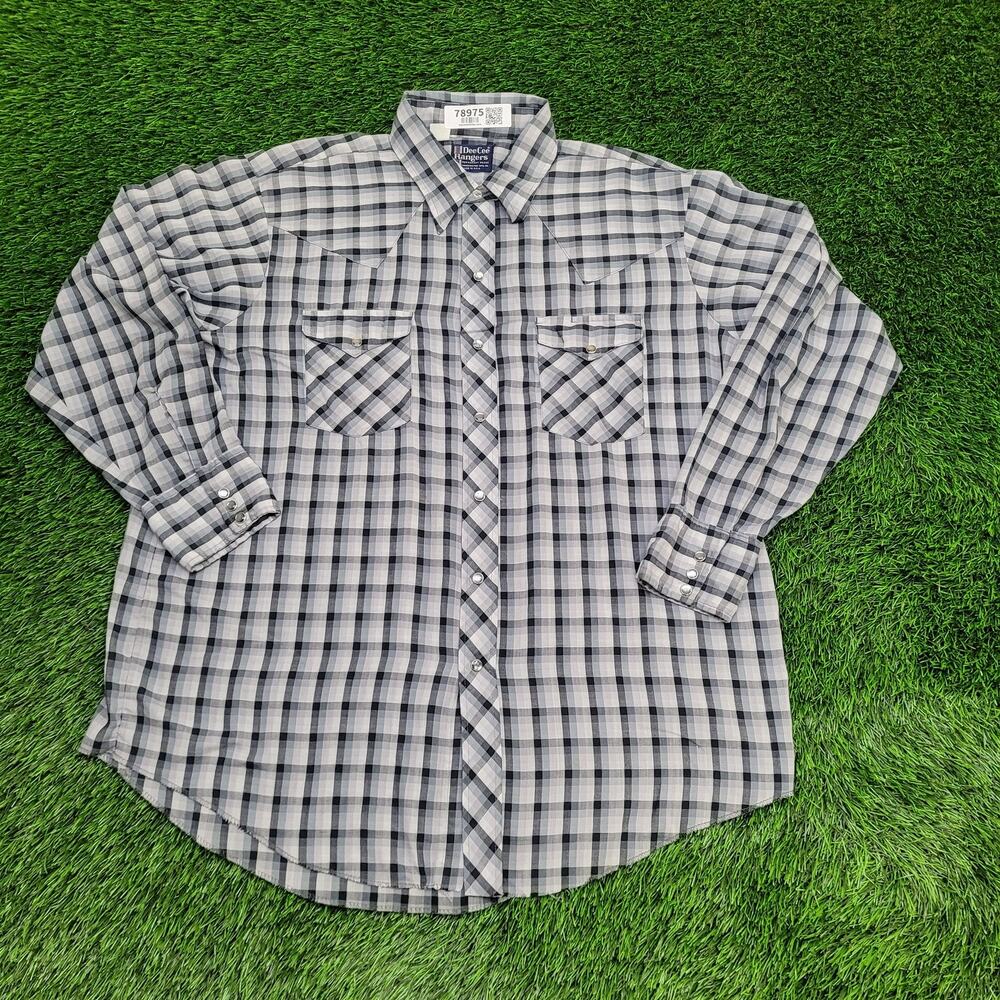 Vintage Dee-Cee Rangers Pearl Snap Shirt XL 25x32 Plaid